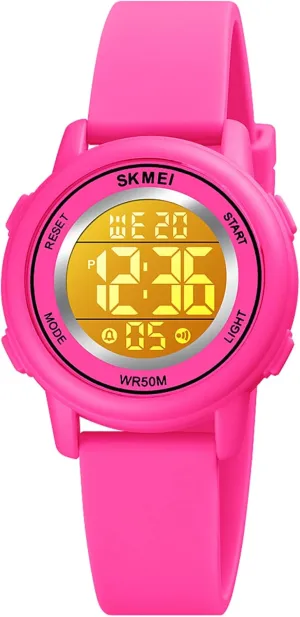 SKMEI Kids Watch, Digital Sport Watches for Girls Boys, Waterproof Outdoor LED Watches with Luminous Alarm Stopwatch Child Wristwatch