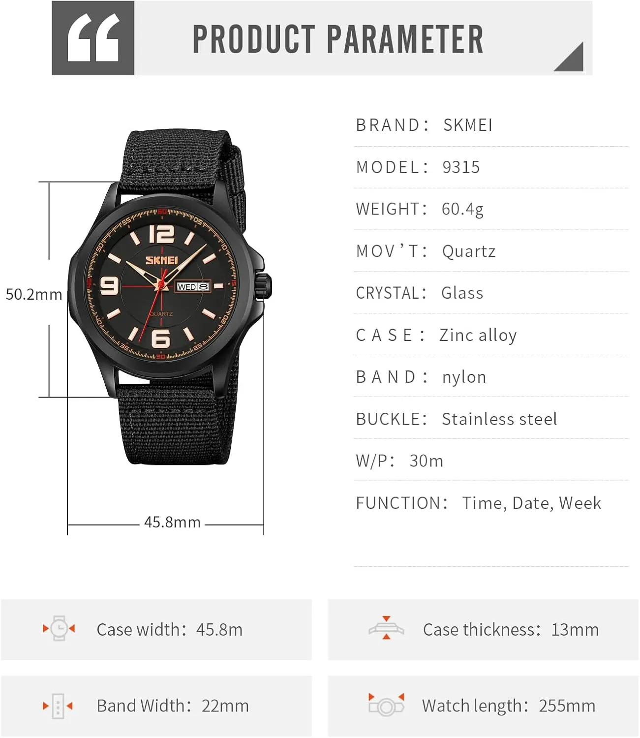 SKMEI Men's Digital Sports Watch 50m Waterproof LED Military Multifunction Smart Watch Stopwatch Countdown Auto Date Alarm