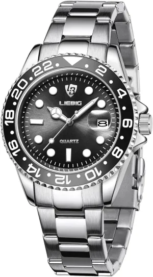 SKMEI Wrist Watch for Men Waterproof Mens Stainless Steel Watches with Analog Luminous Quartz
