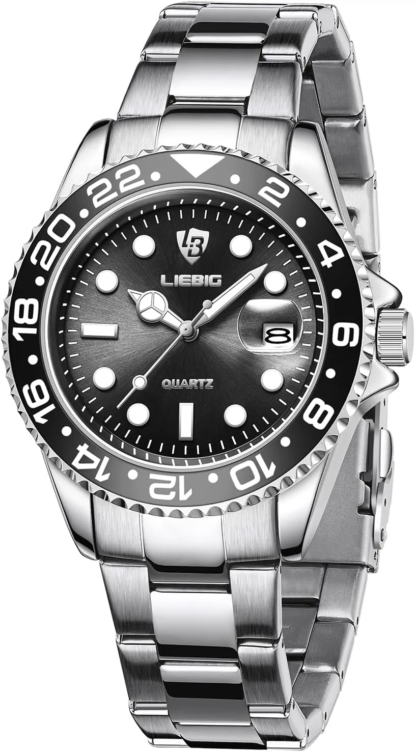 SKMEI Wrist Watch for Men Waterproof Mens Stainless Steel Watches with Analog Luminous Quartz