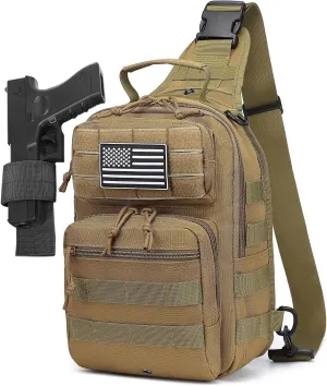 Small Tactical Military Backpack Sling Crossbody Holster Bag For Men CCW Sling Bag 10L
