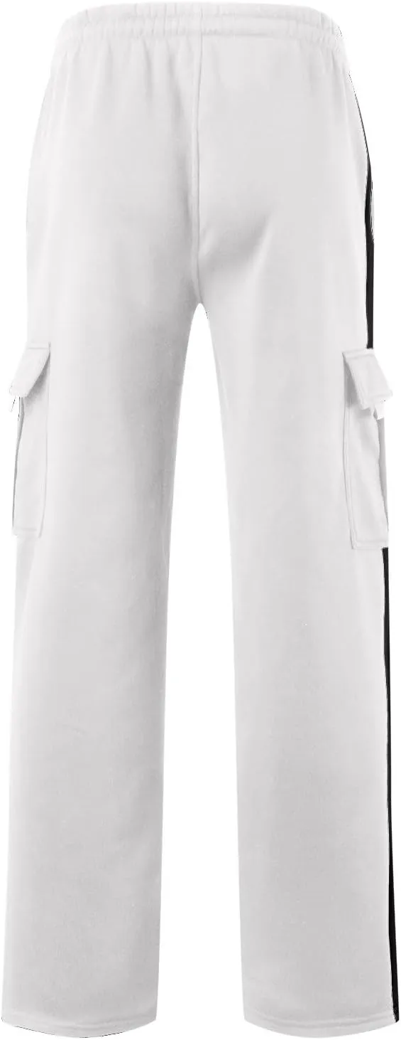 SMIDOW Mens Casual Loose Fit Cargo Pants High Waist Drawstring Running Pant Joggers Color Block Workout Athletic Sweatpants