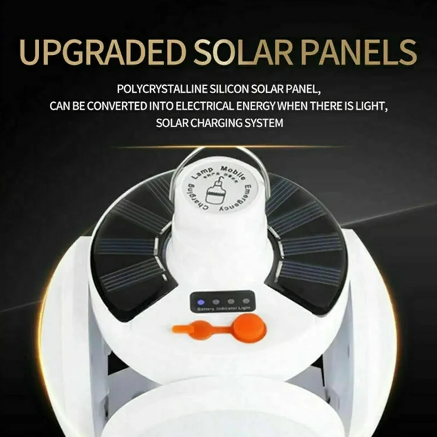 Solar LED Light Bulb: USB Rechargeable, 5 Modes, IP65
