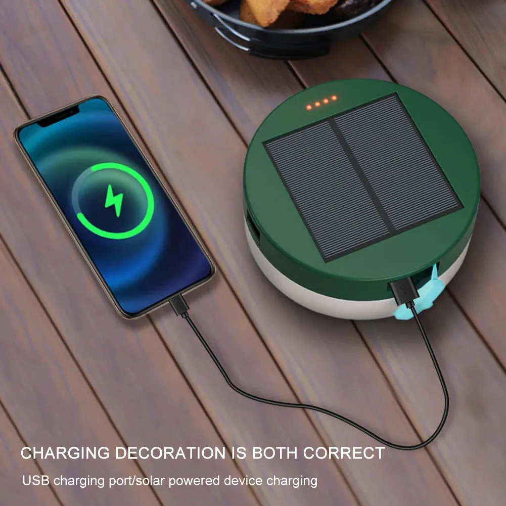 Solar Powered Camping RGB String Lights - Portable Mobile Charger with Smart APP Control for Outdoor Garden