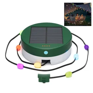 Solar Powered Camping RGB String Lights - Portable Mobile Charger with Smart APP Control for Outdoor Garden