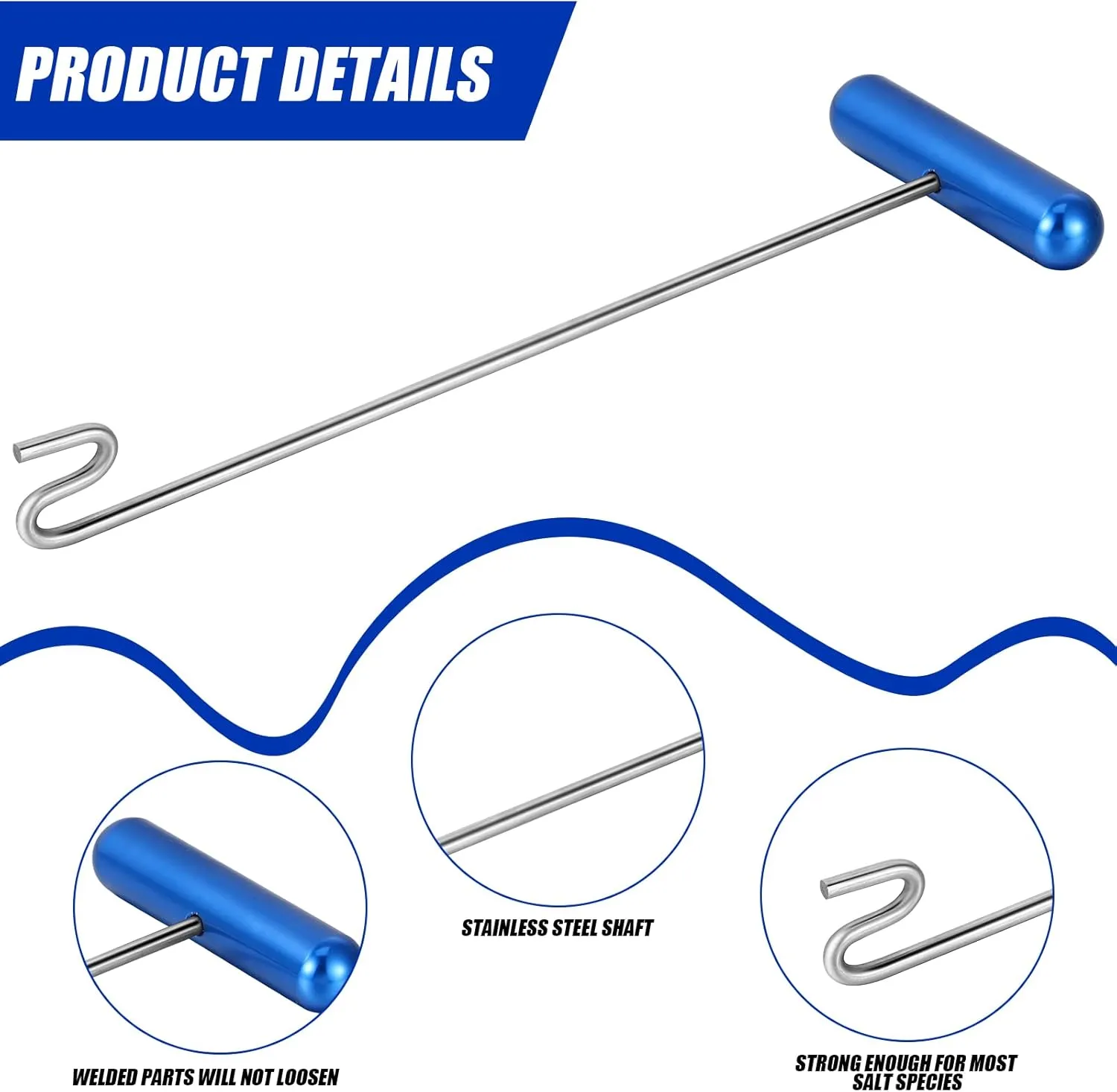 Sotiff 2 Pcs 12 in Stainless Steel Fish Hook Remover Tools Summer Fishing Hook Quick Removal Device Saltwater Dehooker Aluminum and Fish Dehooker for Fisherman