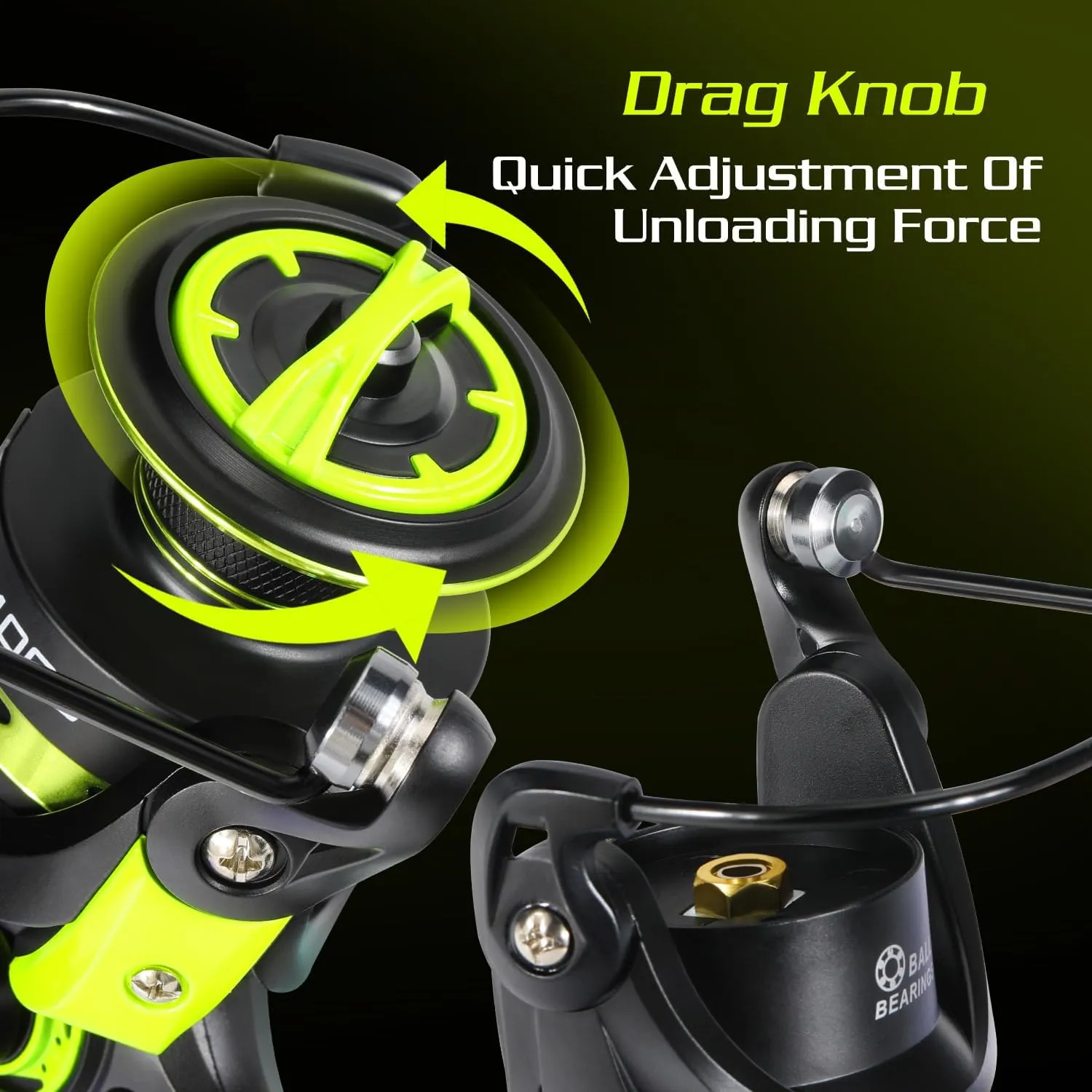 Sougayilang Spinning Fishing Reels, Carbon Fiber 17.5LBs Max Drag,5.2:1 Gear Ratio, Ultra Smooth Powerful for Inshore Boat Rock Freshwater Saltwater Fishing