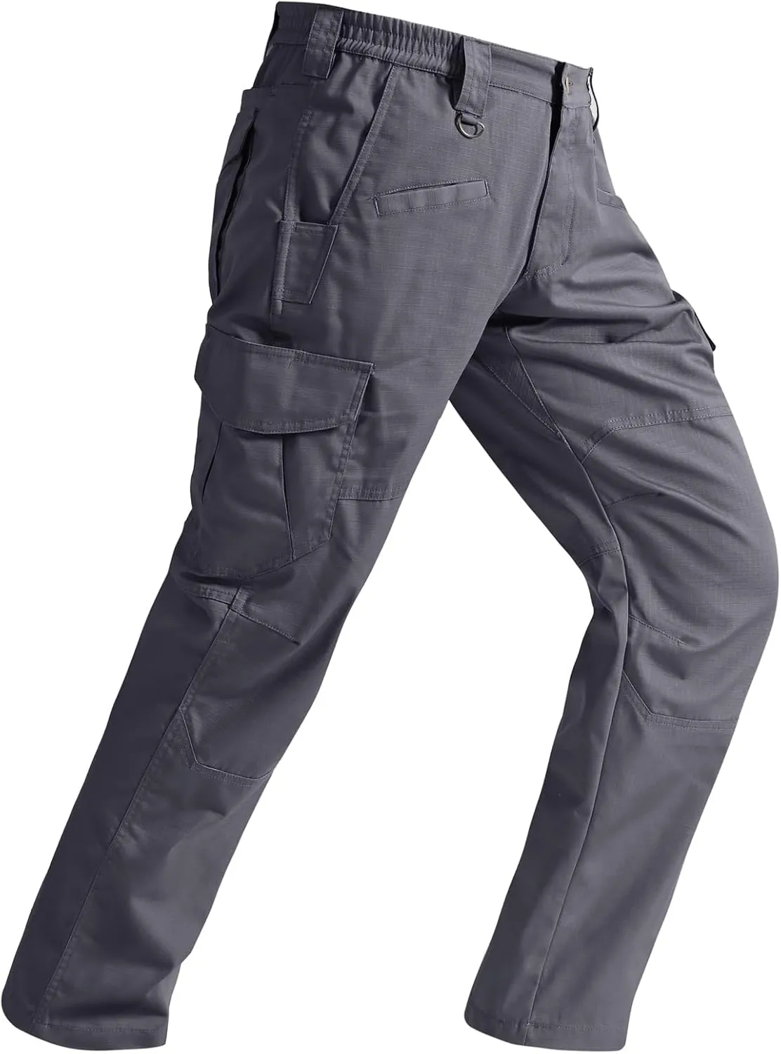 SPOSULEI Mens Tactical Pants Ripstop Cargo Work Pants with 9 Pockets Water Resistant Breathable Hiking Construction Pants
