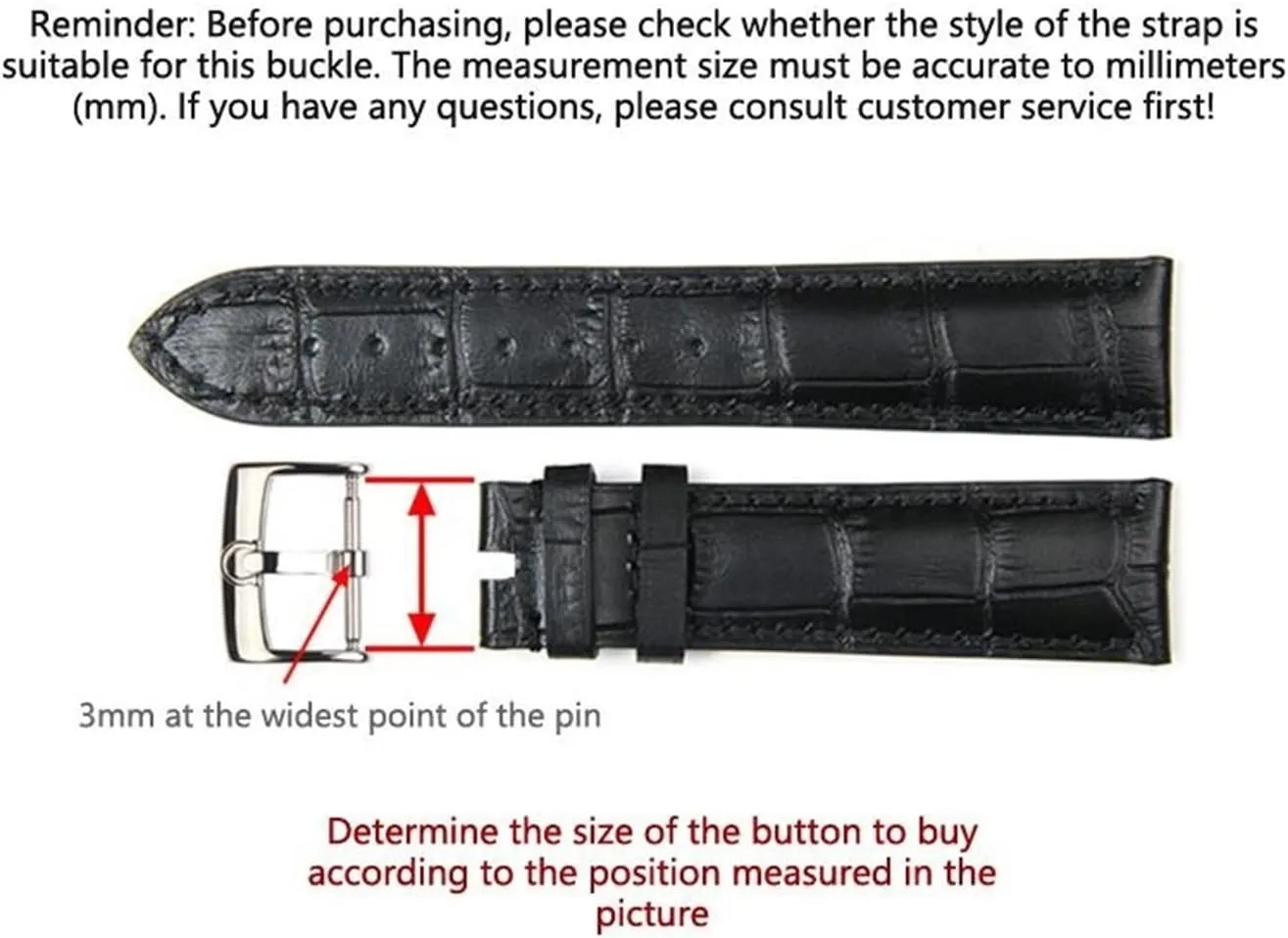 Stainless Steel Watch Pin Buckle 16mm 18mm 20mm Silver Gold Leather Watch Band Strap Clasp Accessories Table buckle