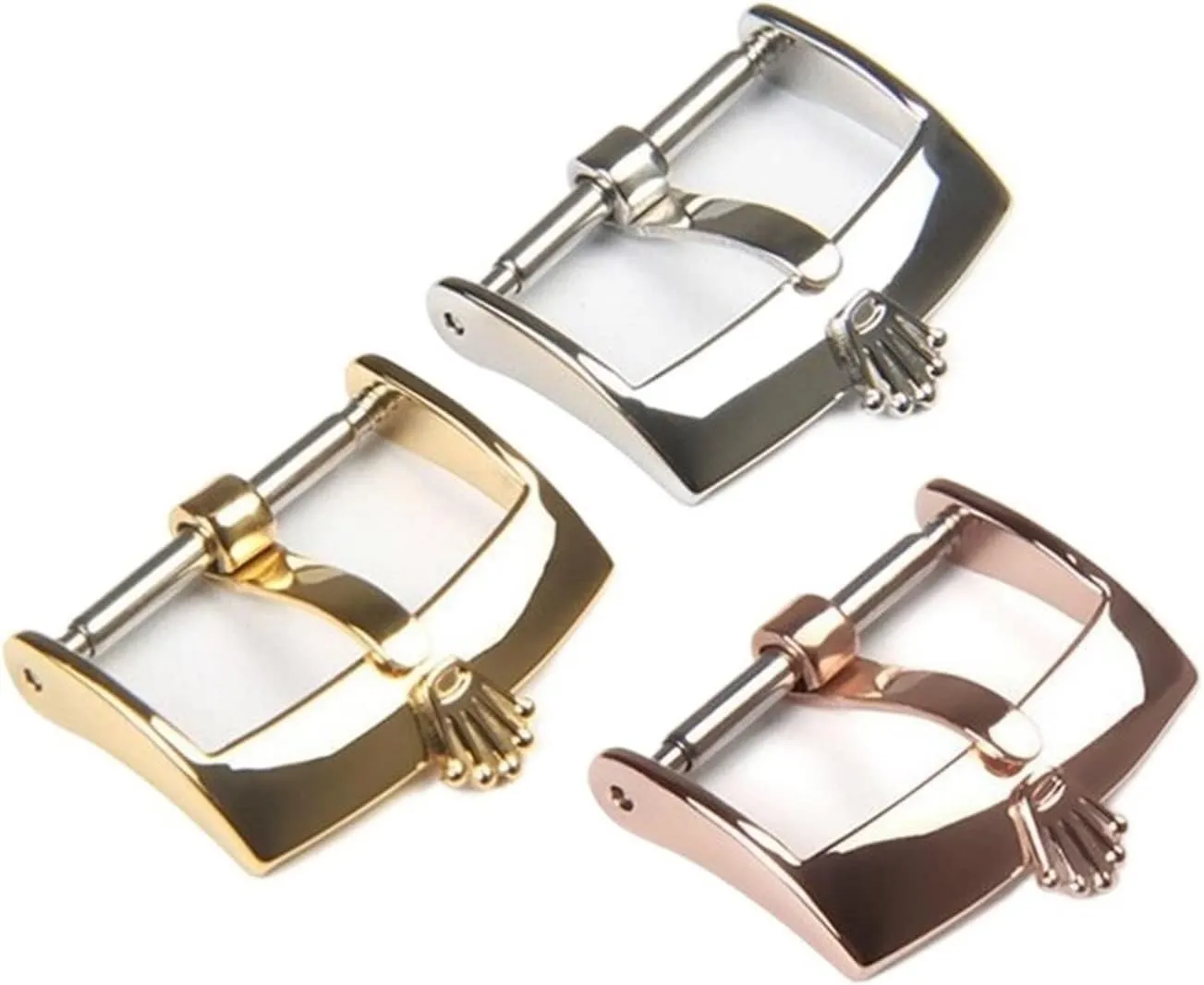 Stainless Steel Watch Pin Buckle 16mm 18mm 20mm Silver Gold Leather Watch Band Strap Clasp Accessories Table buckle