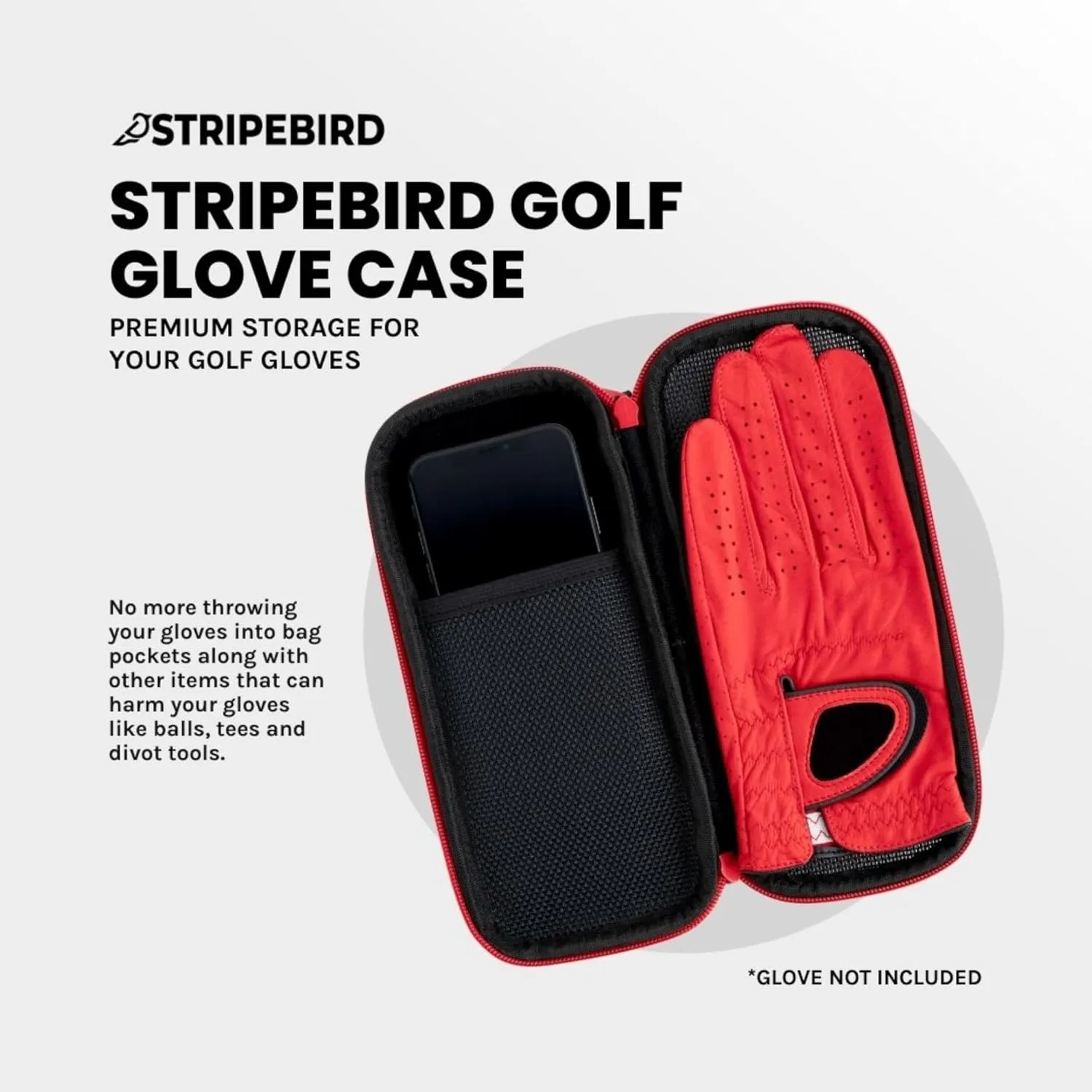 Stripebird - Original Performance Golf Glove Holder - Protect and Keep Gloves Dry - Moisture Free Storage Organizer Case
