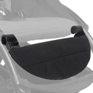 Stroller Leg Rest with Padded Cover Compatible with Babyzen YOYO Stroller Footrest 12.5 Inch Long Extend Infant Pram Footboard Provide Additional Comfort in Strollers Foot Rest - Black