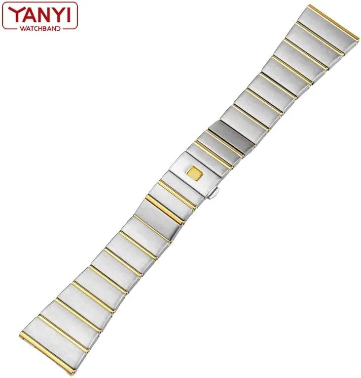 Suitable for Omega stainless steel strap 17mm 18mm 23mm 25mm solid metal strap steel bracelet