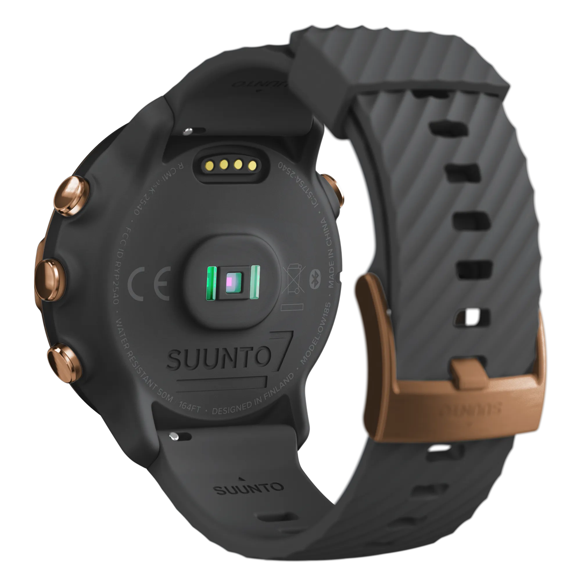 SUUNTO 7 Graphite Copper GPS Smartwatch with Versatile Sports Experience with Wearable4U EarBuds Power Bundle