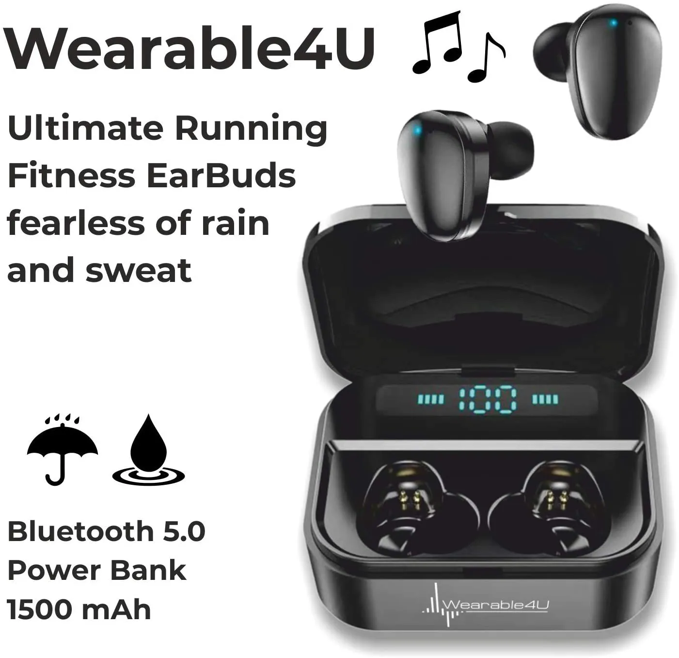 SUUNTO 7 Graphite Copper GPS Smartwatch with Versatile Sports Experience with Wearable4U EarBuds Power Bundle