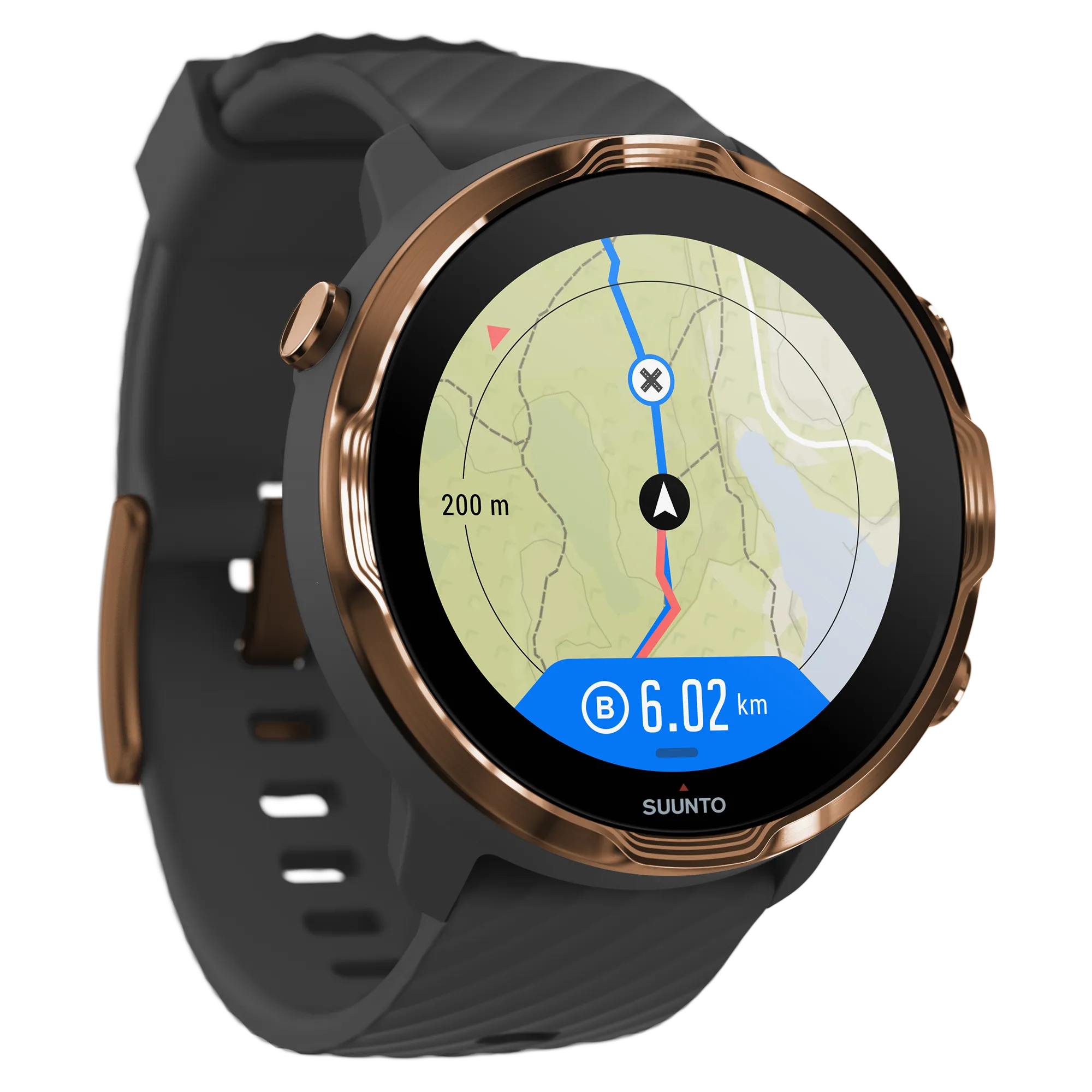 SUUNTO 7 Graphite Copper GPS Smartwatch with Versatile Sports Experience with Wearable4U EarBuds Power Bundle
