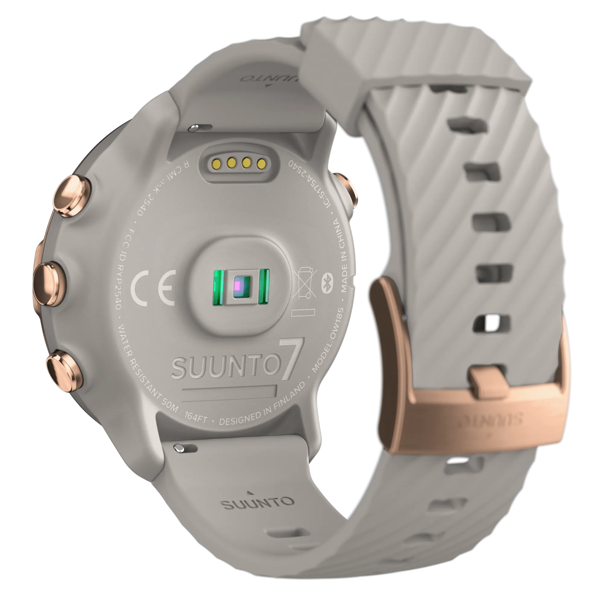 SUUNTO 7 Sandstone Rosegold GPS Sport Smartwatch with Versatile Sports Experience with Wearable4U EarBuds Power Bundle