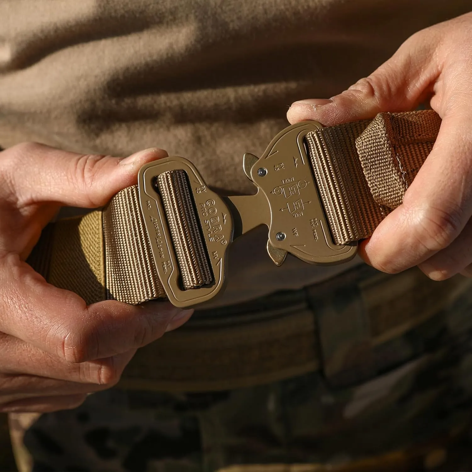 Tactical Belt, 1.75” Molle Belt with Cobra Quick Release Buckle, Heavy Duty Gun Belt with Anti-slip Pad