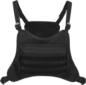 Tactical Chest Bag Military Molle Vest Pack Rig Front Body Edc Running Water Resistant Carrying Pouch for Men Women 3L