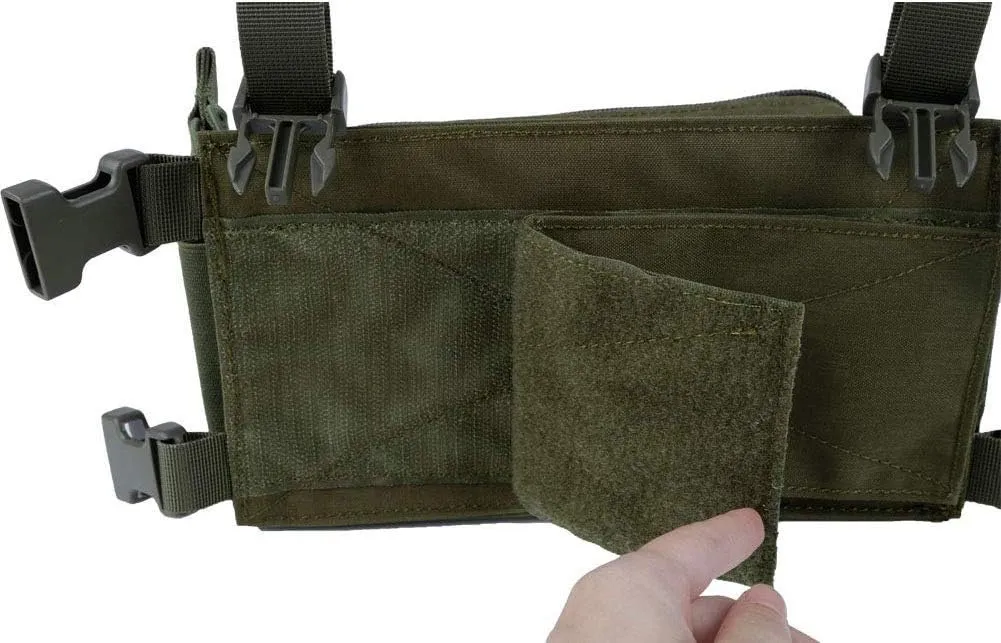 Tactical Chest Rack, Airsoft Assault Box rig Military Vest, with Molle Flatpack Backpack