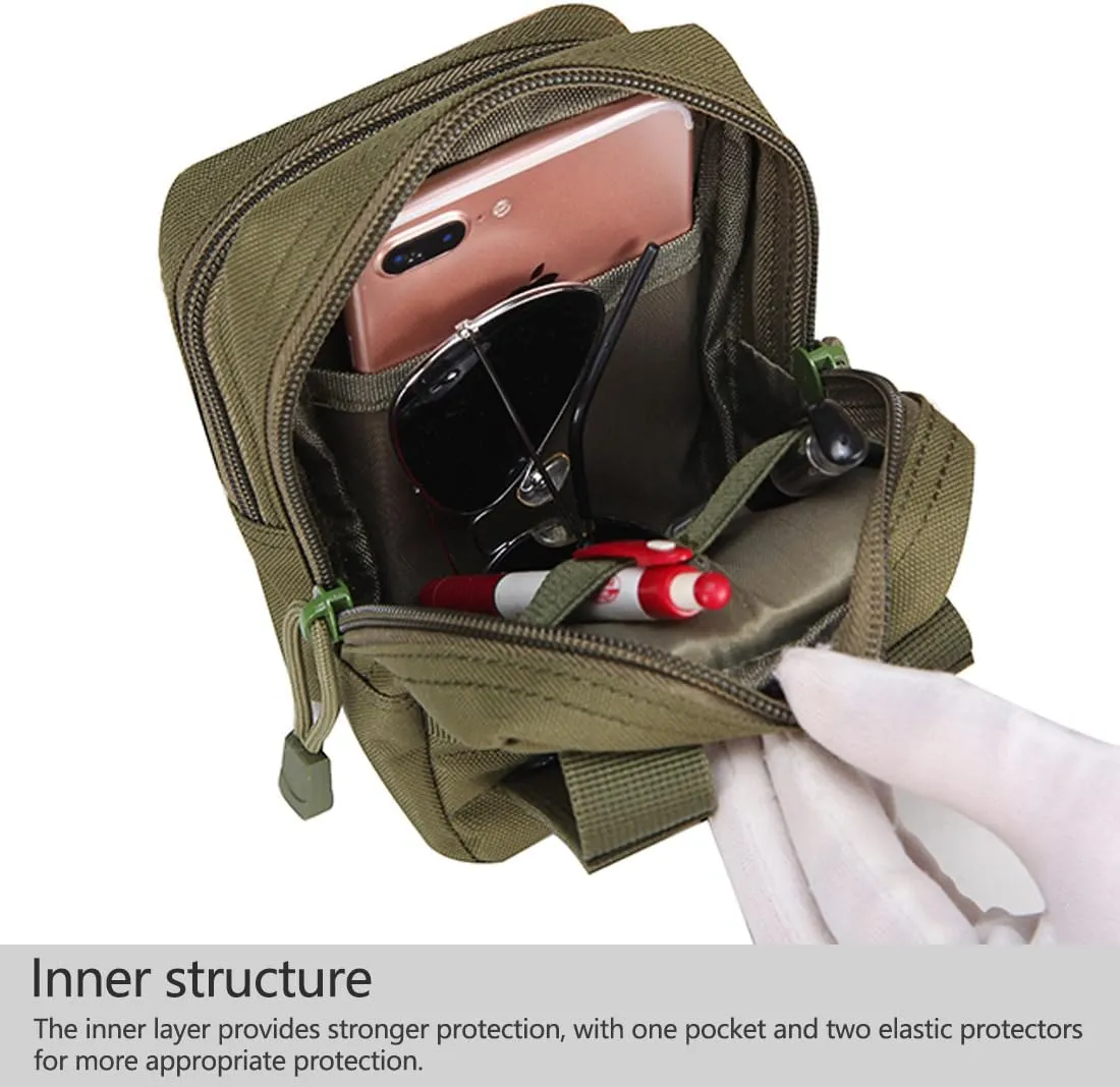Tactical EDC Pouch Molle Utility Pouches Gadget Organizer Phone Holder Waist Pack Smartphone Pouch Tool Holster Pocket
