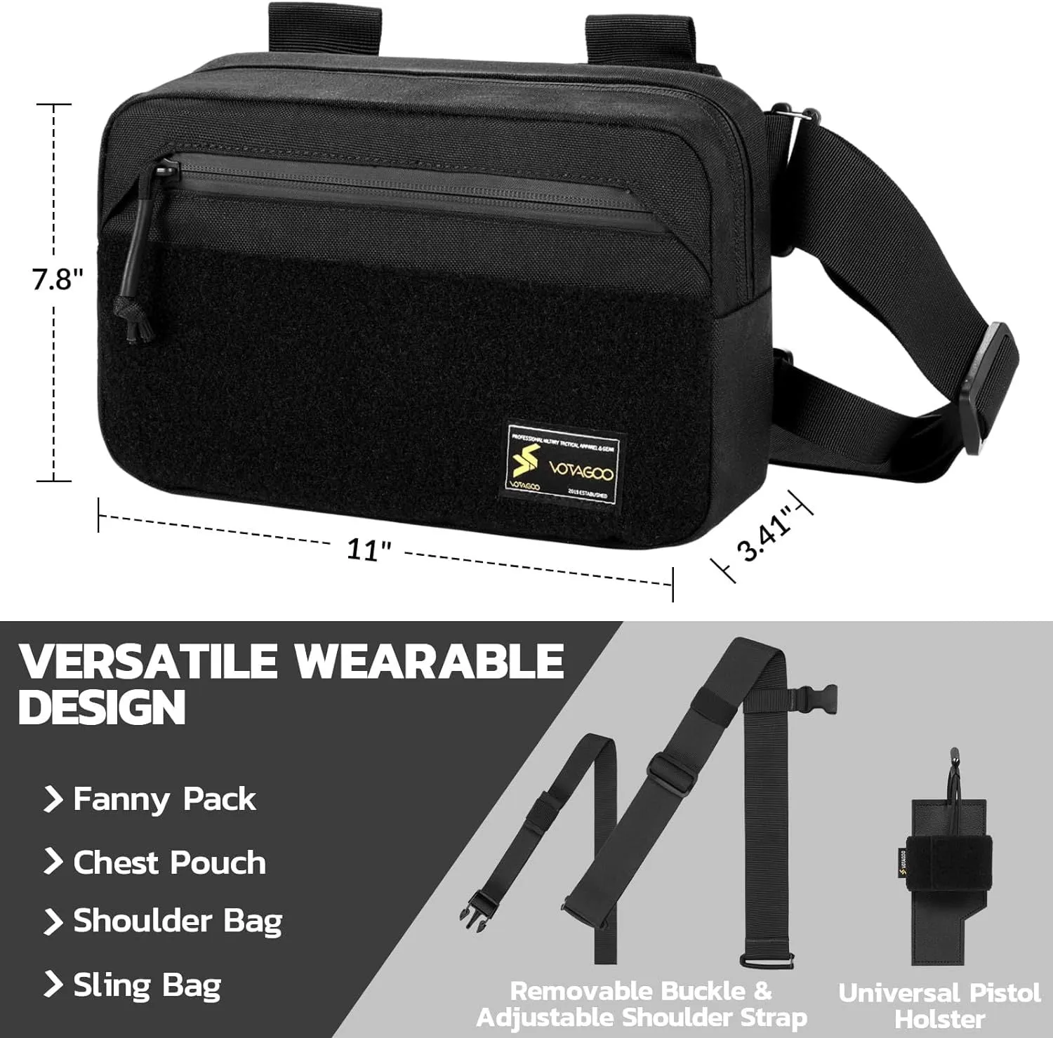 Tactical Fanny Pack EDC Waist Bag for Outdoor Activities