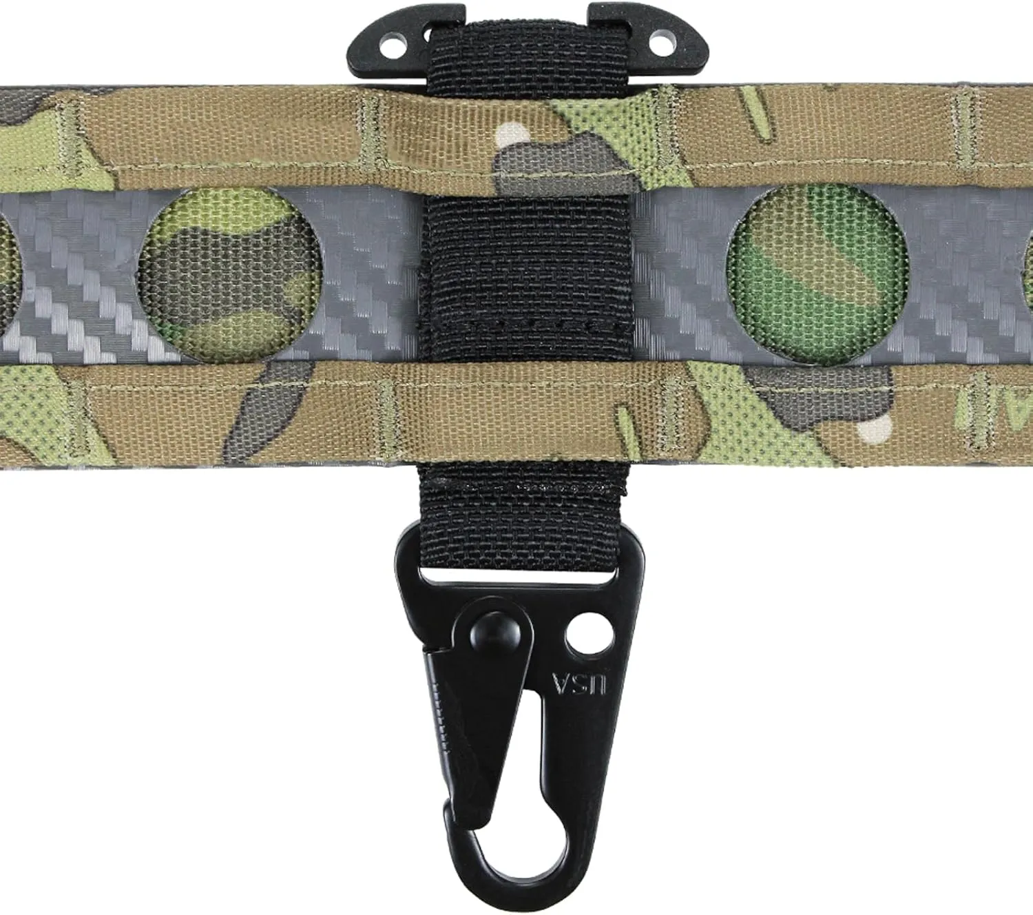 Tactical Gear Clip Clash Hook Hanging Carabiner T-Mount MOLLE Webbing Battle Belt Clip Metal Key Holder Vest Accessories
