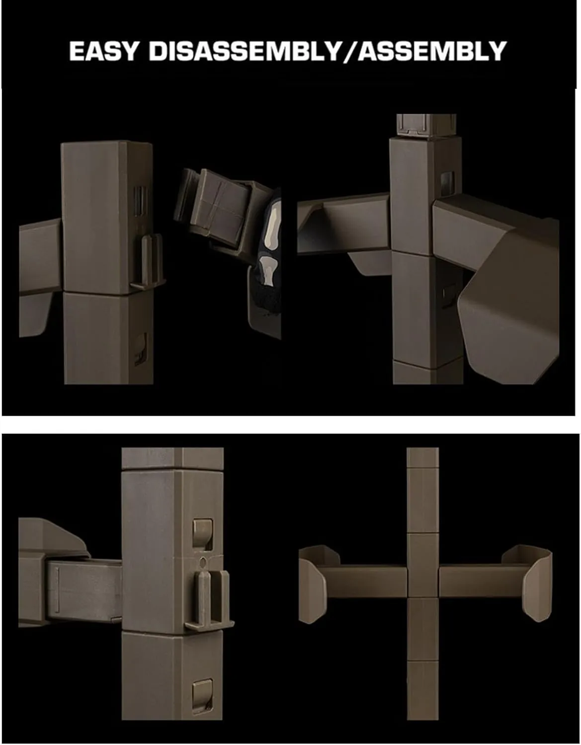 Tactical Gear Stand Holder Display Rack Accessory Parts Free Assembly for Tactical Helmet Vest Belt Display