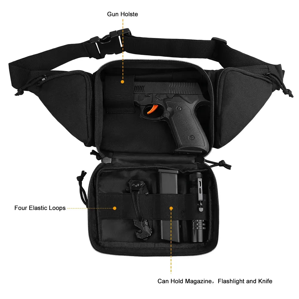 Tactical Gun Holster Fanny Pack EDC