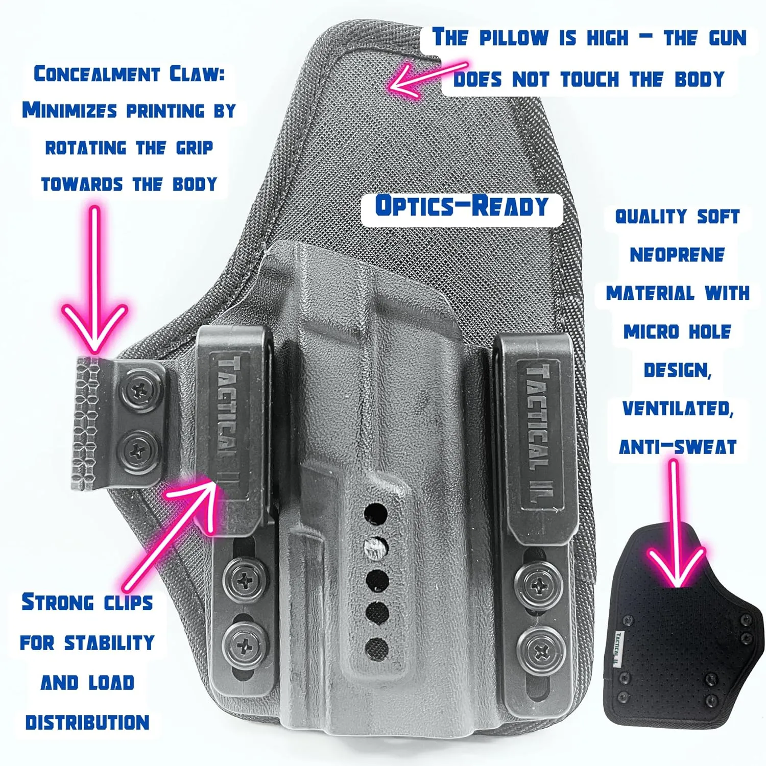 Tactical il IWB hybride Holsters Inside Waist Band Right Hand, Choose Gun
