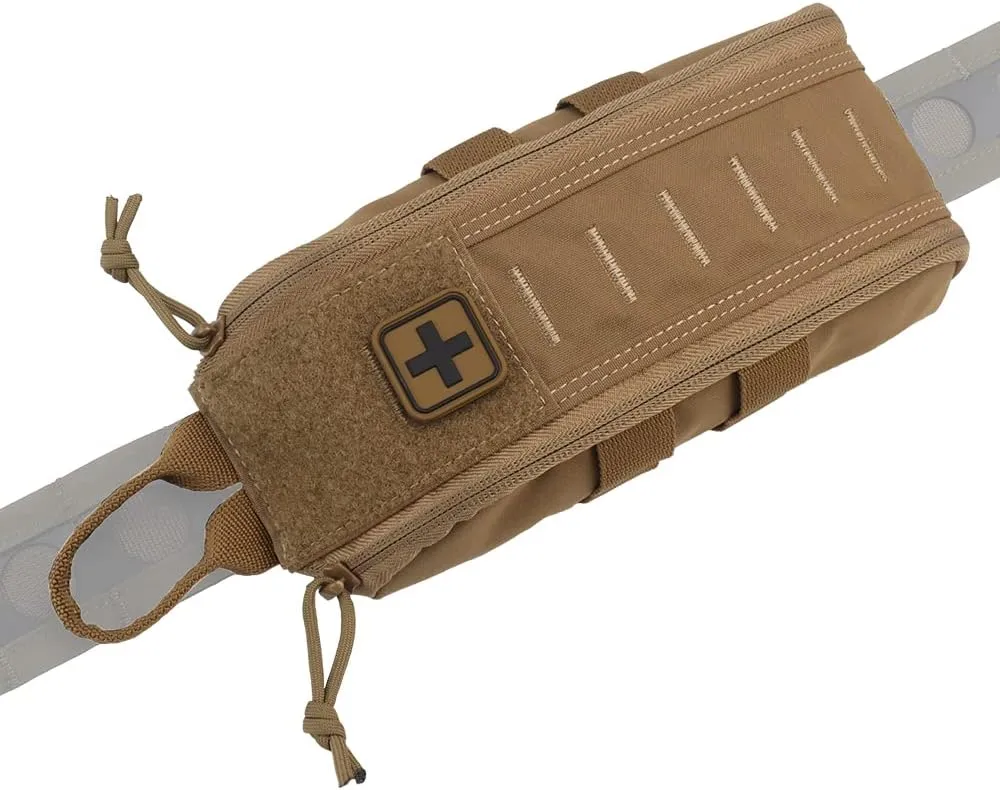 Tactical Medical First Aid Kit Military MOLLE Bag Waist Belt Pouch Quick Response Hunting Vest Bag First Aid Pack B