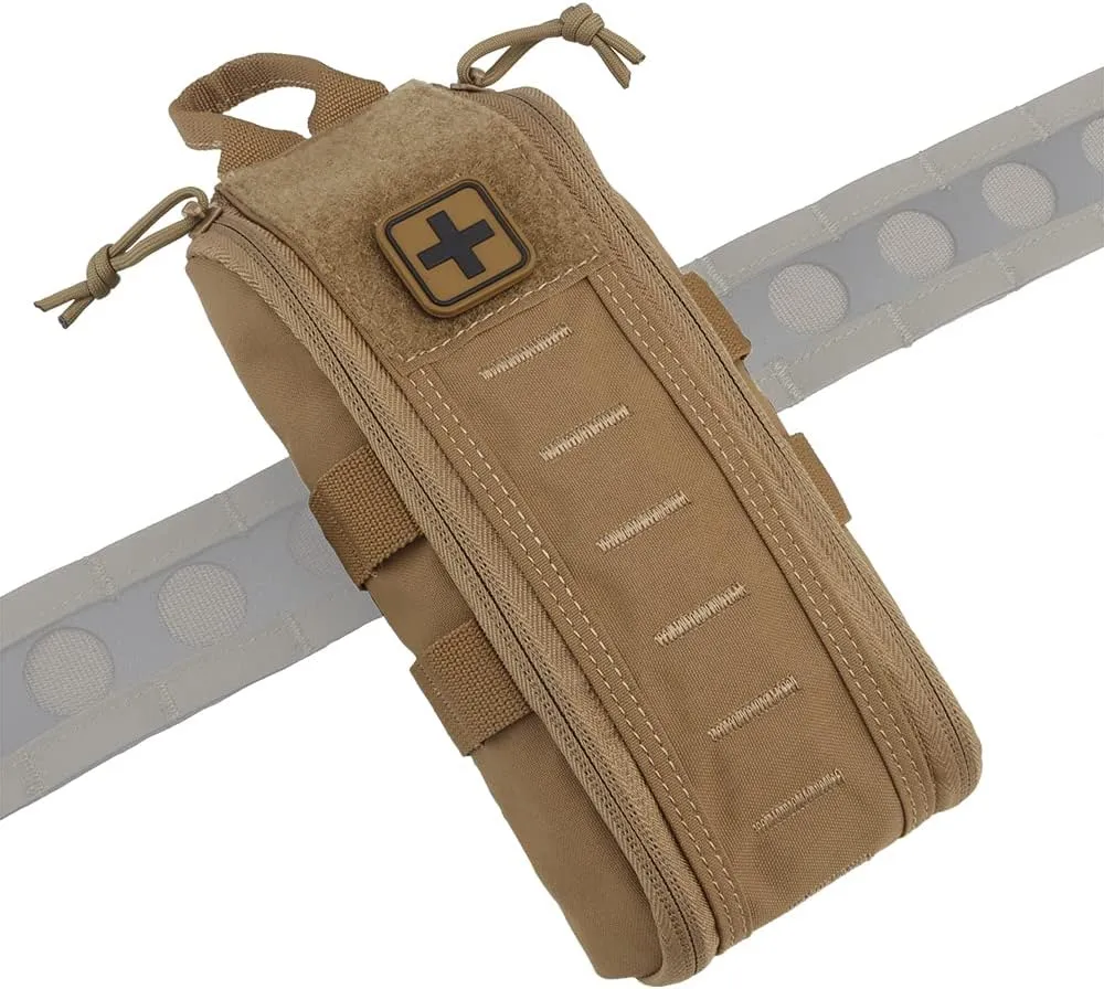 Tactical Medical First Aid Kit Military MOLLE Bag Waist Belt Pouch Quick Response Hunting Vest Bag First Aid Pack B