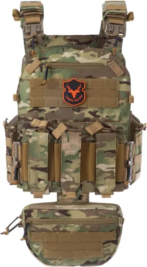 Tactical Molle Vest for Big Men with Quick Release Front Pouch Set Heavy-Duty Detachable and Reassembleable