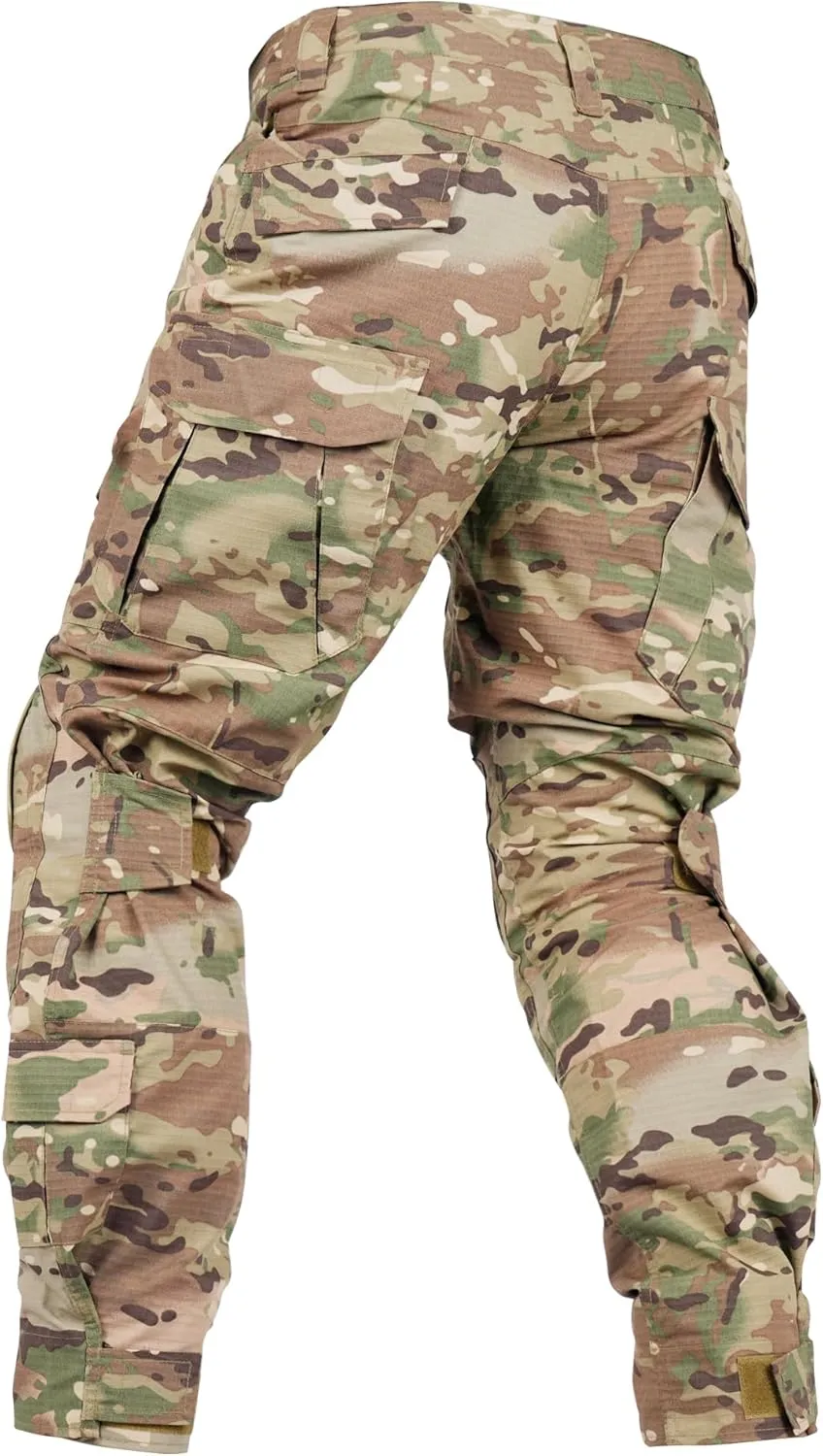 Tactical Pants for Men G3 Combat Pants with Knee Pads Waterproof Camo Cargo Pants for Airsoft Paintball