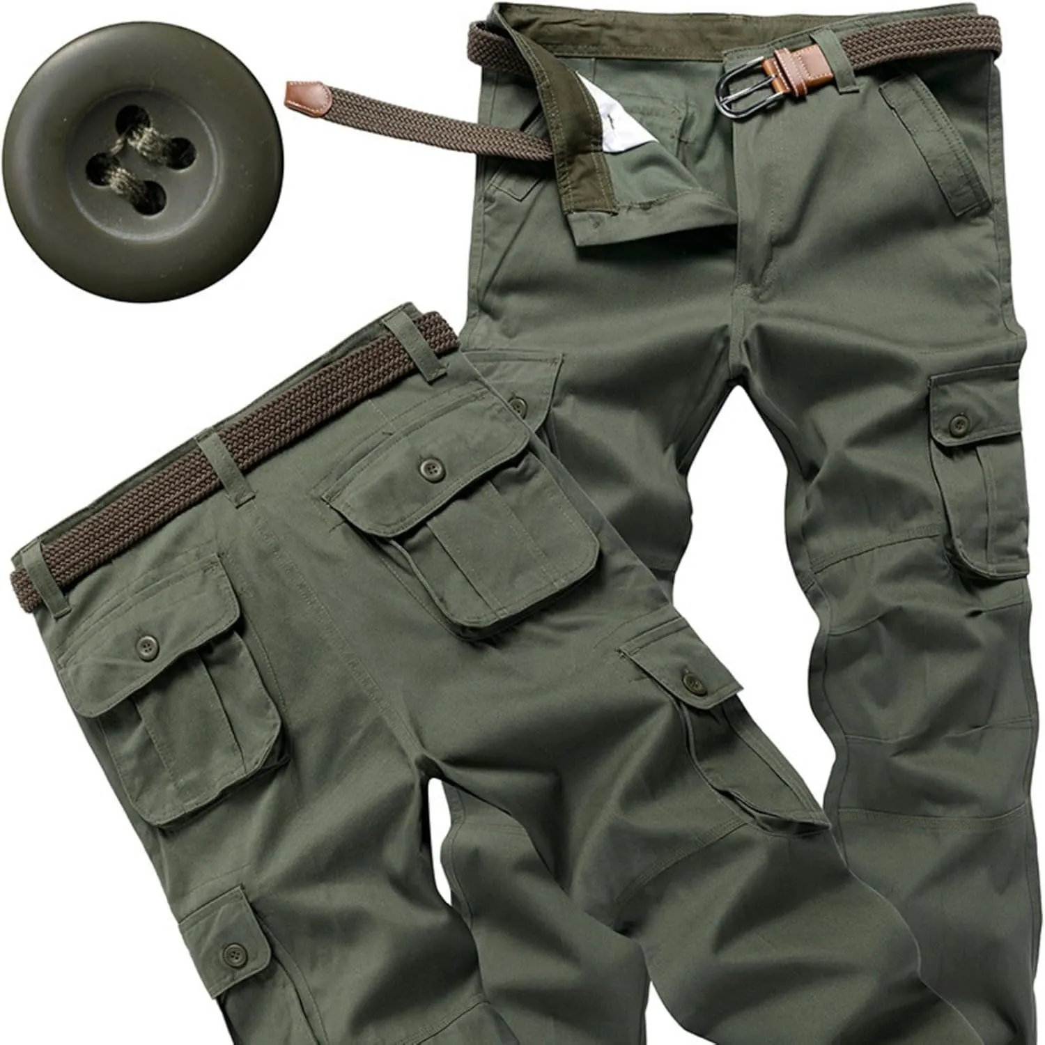 Tactical Pants for Men Stretch Ripstop Waterproof Utility Cargo Hiking Pants Lightweight Work Pant Fishing with Pockets