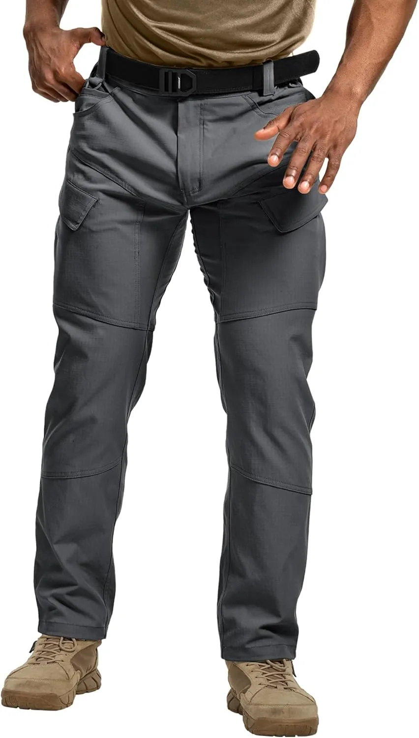 Tactical Pants Men's Flex Ripstop Water-Resistant Lightweight Stretch Cargo Trousers for EDC Outdoor Work Hiking