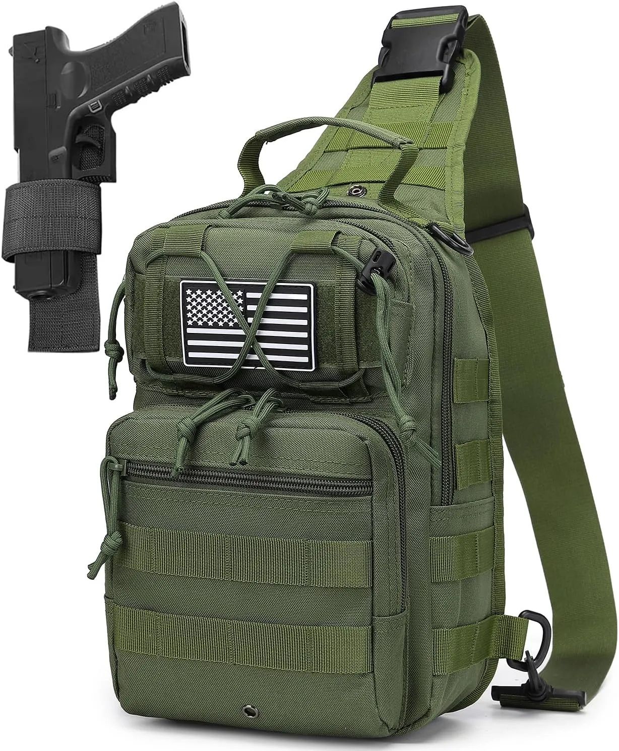 Tactical Sling Backpack Military Crossbody Bag Pack for Mens One Shoulder Holster Sling Bag 10L