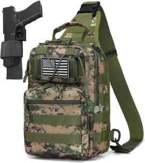 Tactical Sling Backpack Military Crossbody Bag Pack for Mens One Shoulder Holster Sling Bag 10L