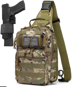 Tactical Sling Backpack Military Crossbody Bag Pack for Mens One Shoulder Holster Sling Bag 10L