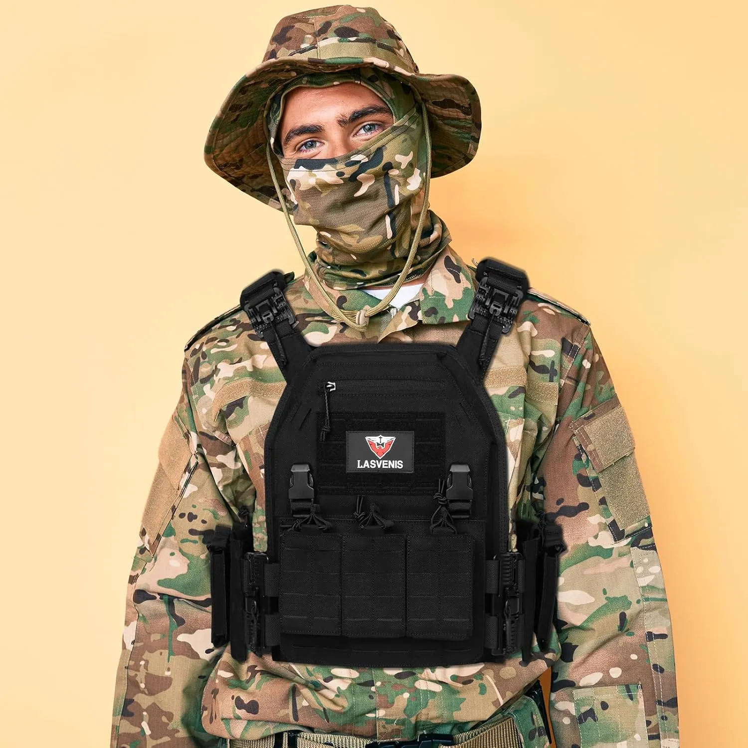 Tactical Vest for Men Weighted Vest Fully Adjustable Outdoor Training Gaming Vests…