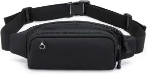 Tactical Waist Bag Shoulder Multifunctional Crossbody Large Fanny Pack for Men Women Wallets Waist Pack Phone Carrying (Black)