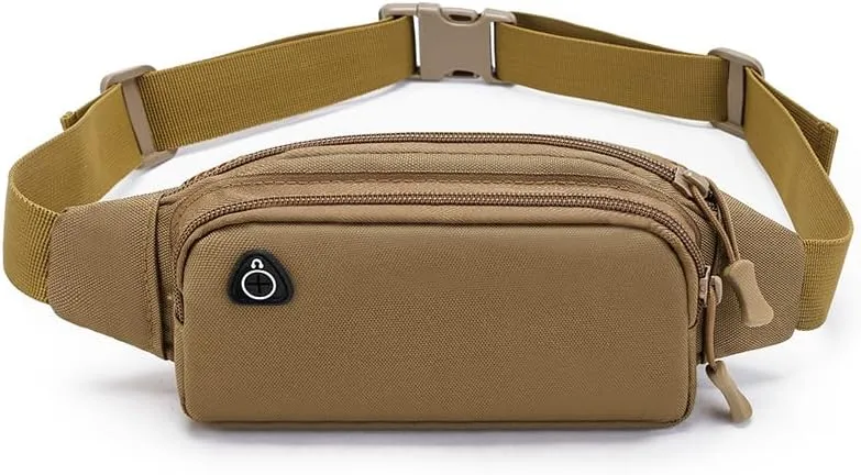 Tactical Waist Bag Shoulder Multifunctional Crossbody Large Fanny Pack for Men Women Wallets Waist Pack Phone Carrying (Yellow)