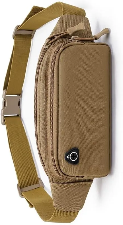 Tactical Waist Bag Shoulder Multifunctional Crossbody Large Fanny Pack for Men Women Wallets Waist Pack Phone Carrying (Yellow)