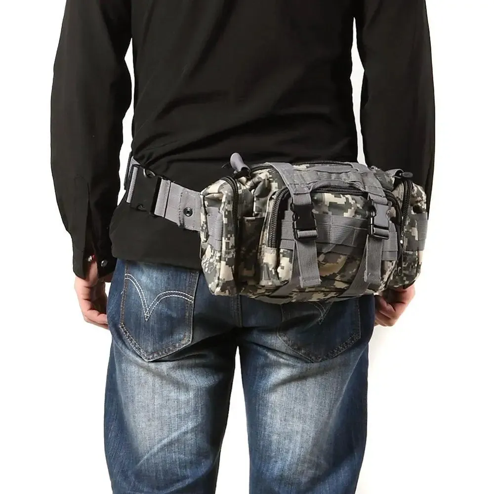Tactical Waist Fanny Pack: Military Waterproof Cross-body Sling Bag for Men - Ideal for Hiking, Climbing, Fishing, and Camping