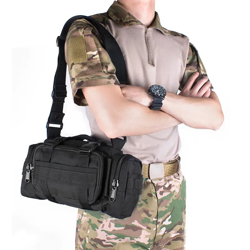 Tactical Waist Fanny Pack: Military Waterproof Cross-body Sling Bag for Men - Ideal for Hiking, Climbing, Fishing, and Camping