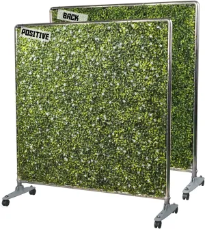 TANG Mobile Hedge Room Divider, Boxwood Backdrops Partition Privacy Screens with Smooth Wheels, Portable Wall Divider for Office, Restaurant, Room, 60" Hx60 W