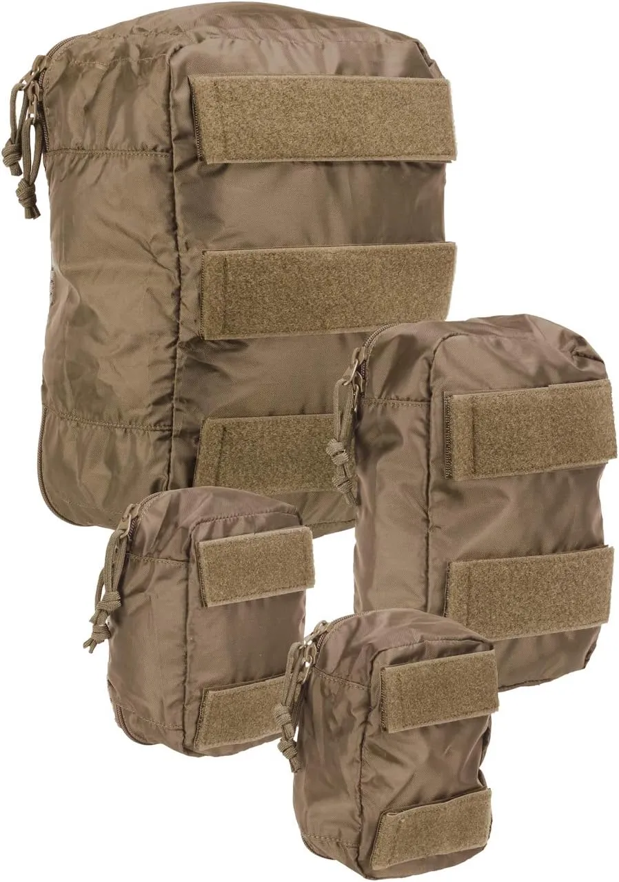 Tasmanian Tiger Modular Tactical Packing Cubes Set - Four Flexible Mesh Pouches with Modular Fastening Multiple Sizes