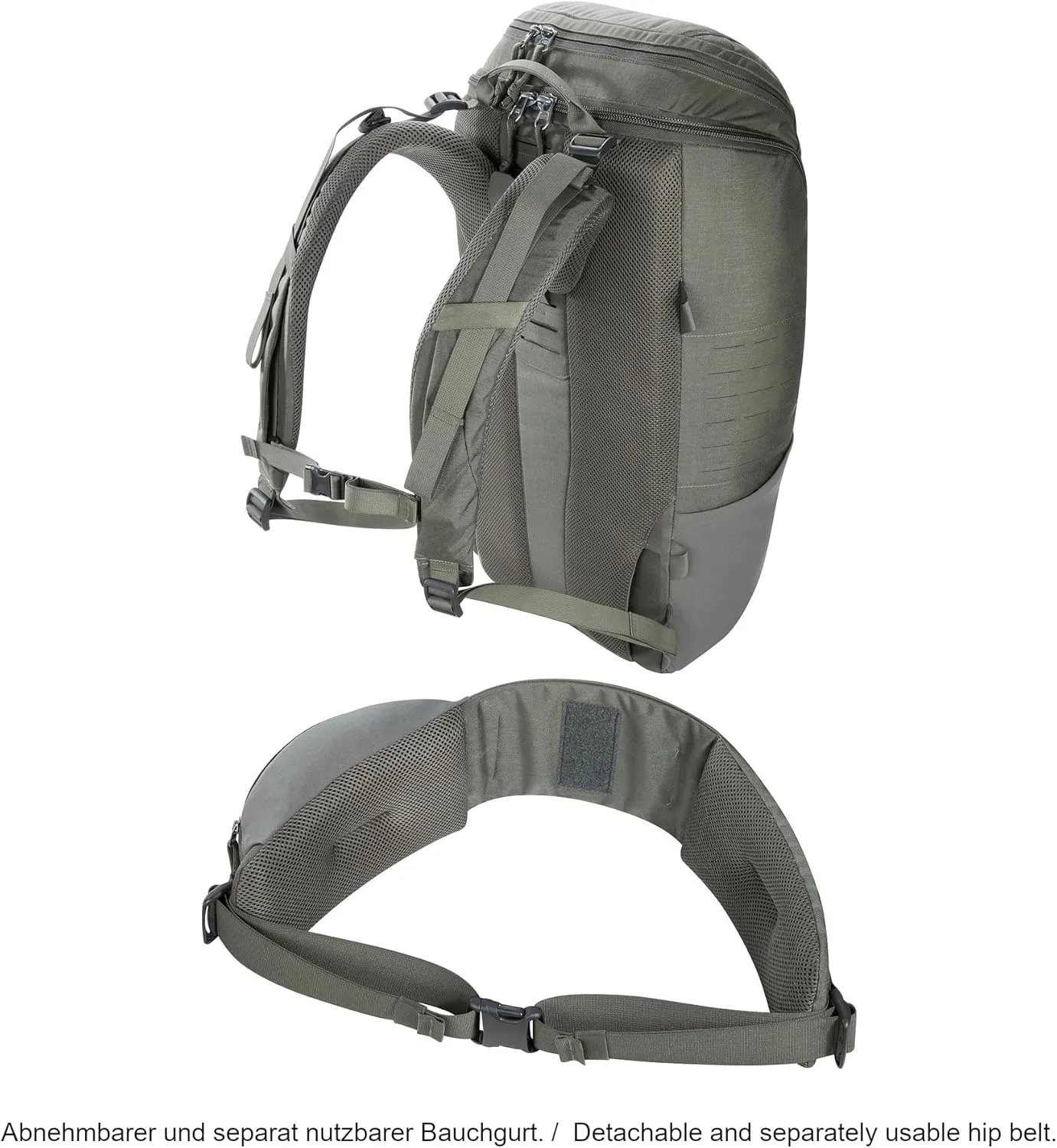 Tatonka EDC Backpack Large Front Opening, Stone Grey Olive, 35 Liter