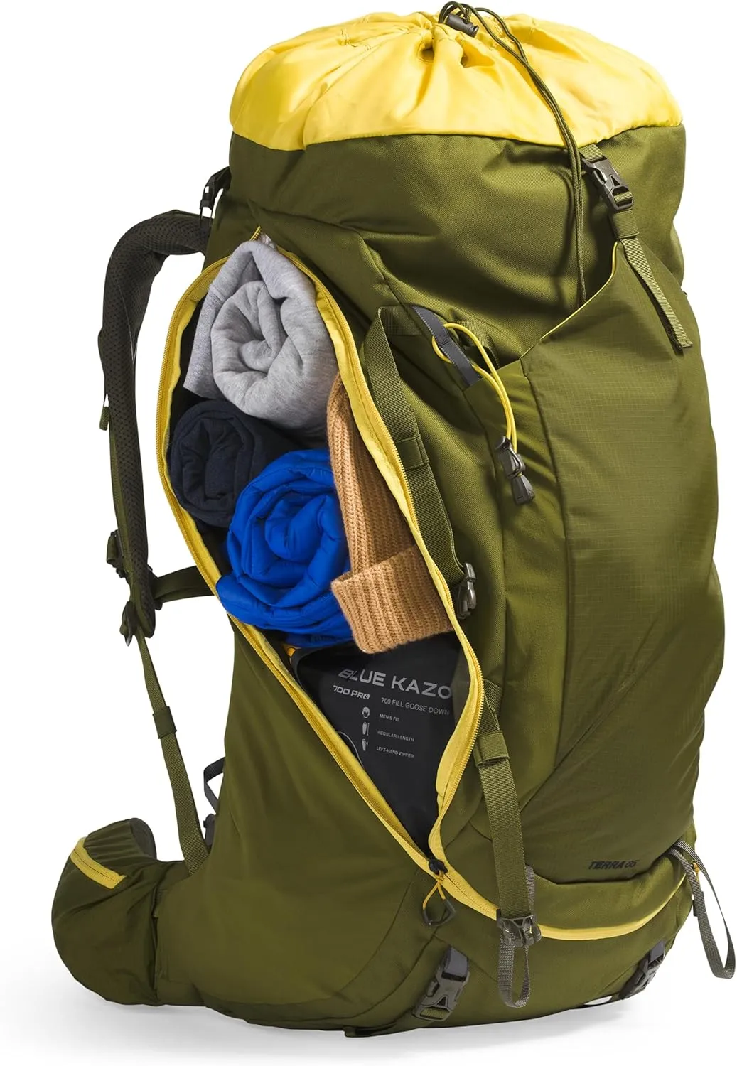 THE NORTH FACE Terra 65 L Backpacking Backpack, Forest Olive/New Taupe Green, Small/Medium