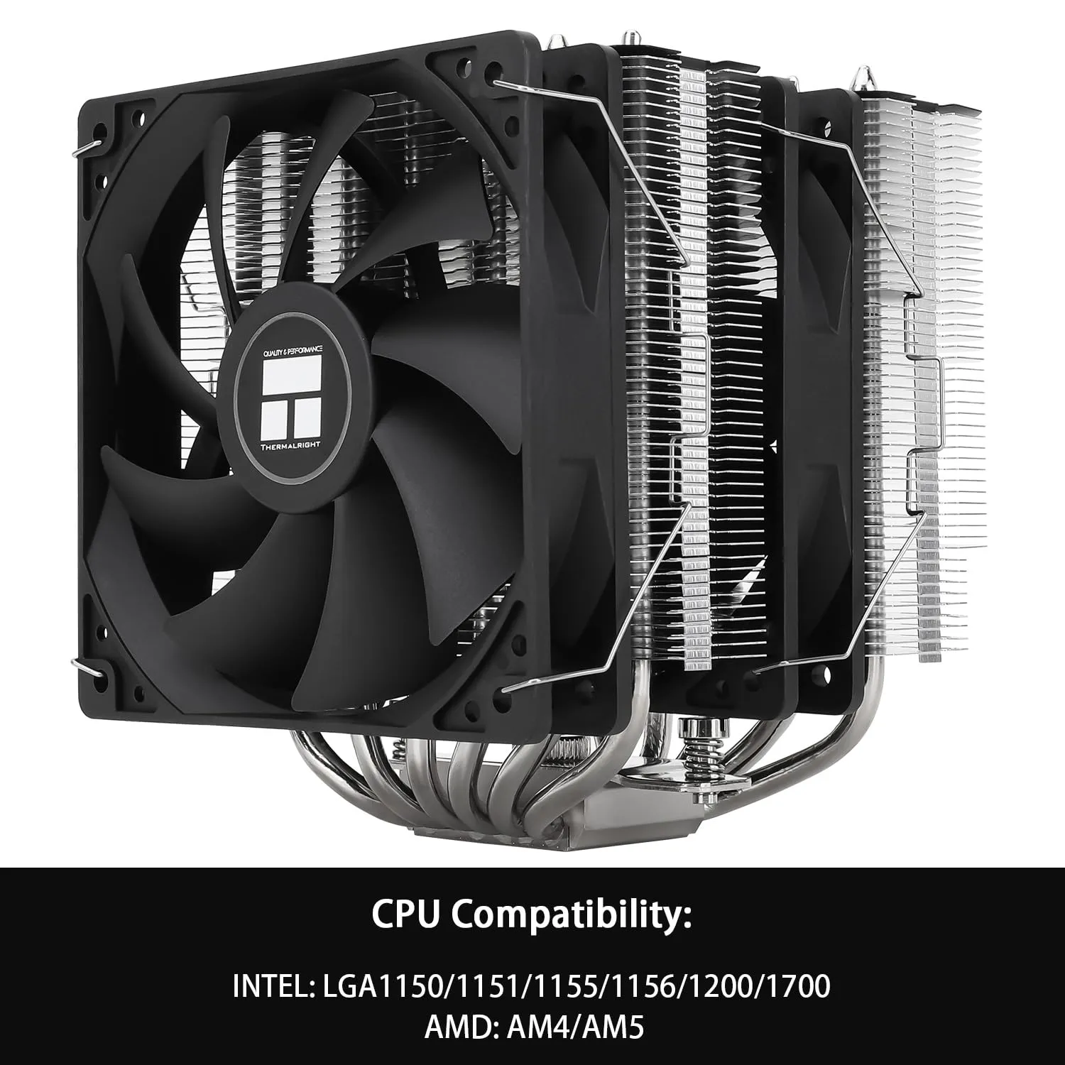 Thermalright Peerless Assassin 120 SE CPU Cooler, 6 Heat Pipes AGHP Technology, Dual 120mm PWM Fans, 1550RPM Speed, for AMD:AM4 AM5/Intel LGA 1700/1150/1151/1200/1851,PC Cooler